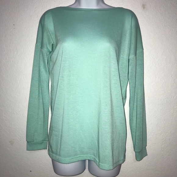 Tobi Backless Mint Green Knit Top S - Picture 6 of 8